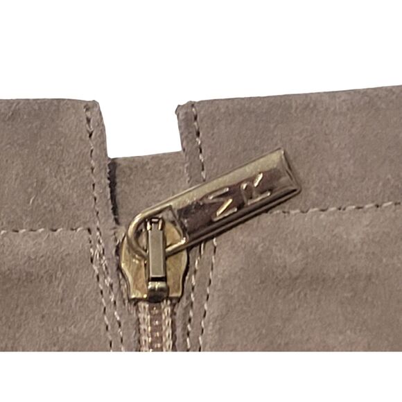 Marina Rinaldi Women's Gray Leather Wide Calf Knee Boots Size EU 40 / US 10 - Picture 6 of 9